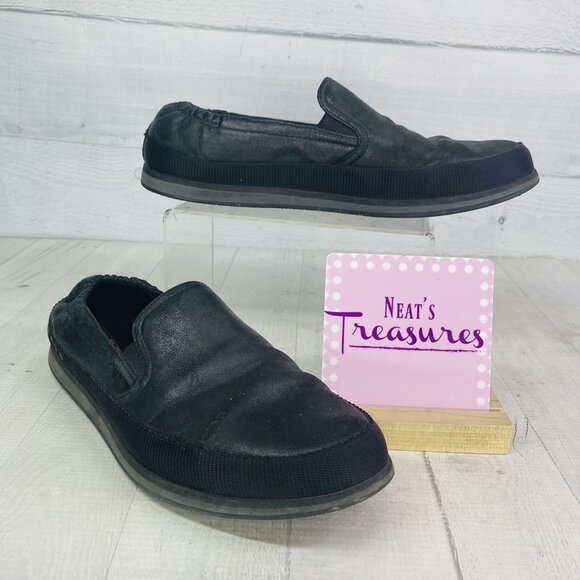 Prada 4D 2363 Luxury Black Leather Slip On Boat Espadrilles Shoes Size UK 6 US 7 - Picture 1 of 16